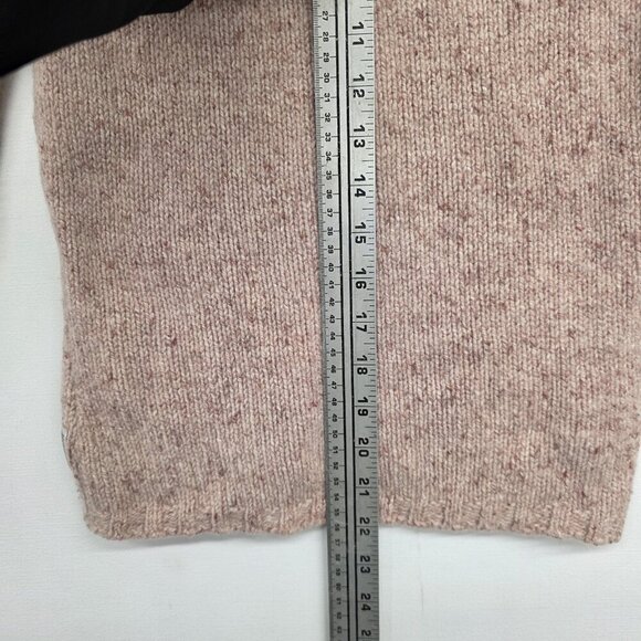 Fisherman Out of Ireland Sweater Womens M Pink Heavy Knit Thick Pullover Roses - Picture 7 of 9